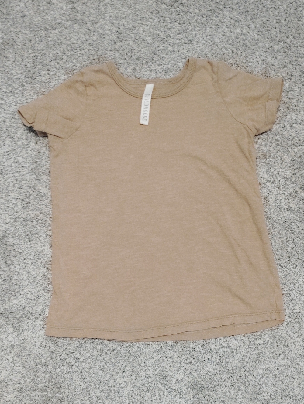 Kids Short Sleeve Crew Tee - Tan